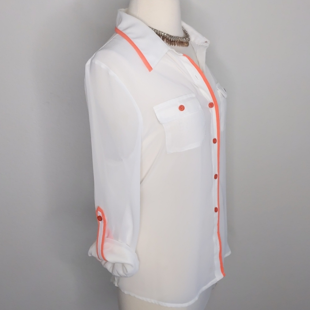 Mine Women's sheer blouse size Large - Picture 7 of 17